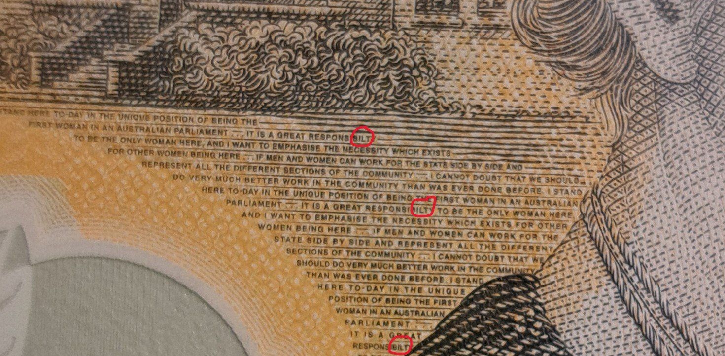 Banconote: Australien 50 Dollar 2018 Microprint Error UNC – Nuovo (secondo la descrizione) da Schliern b. Köniz venduto da pizzitaxi 2