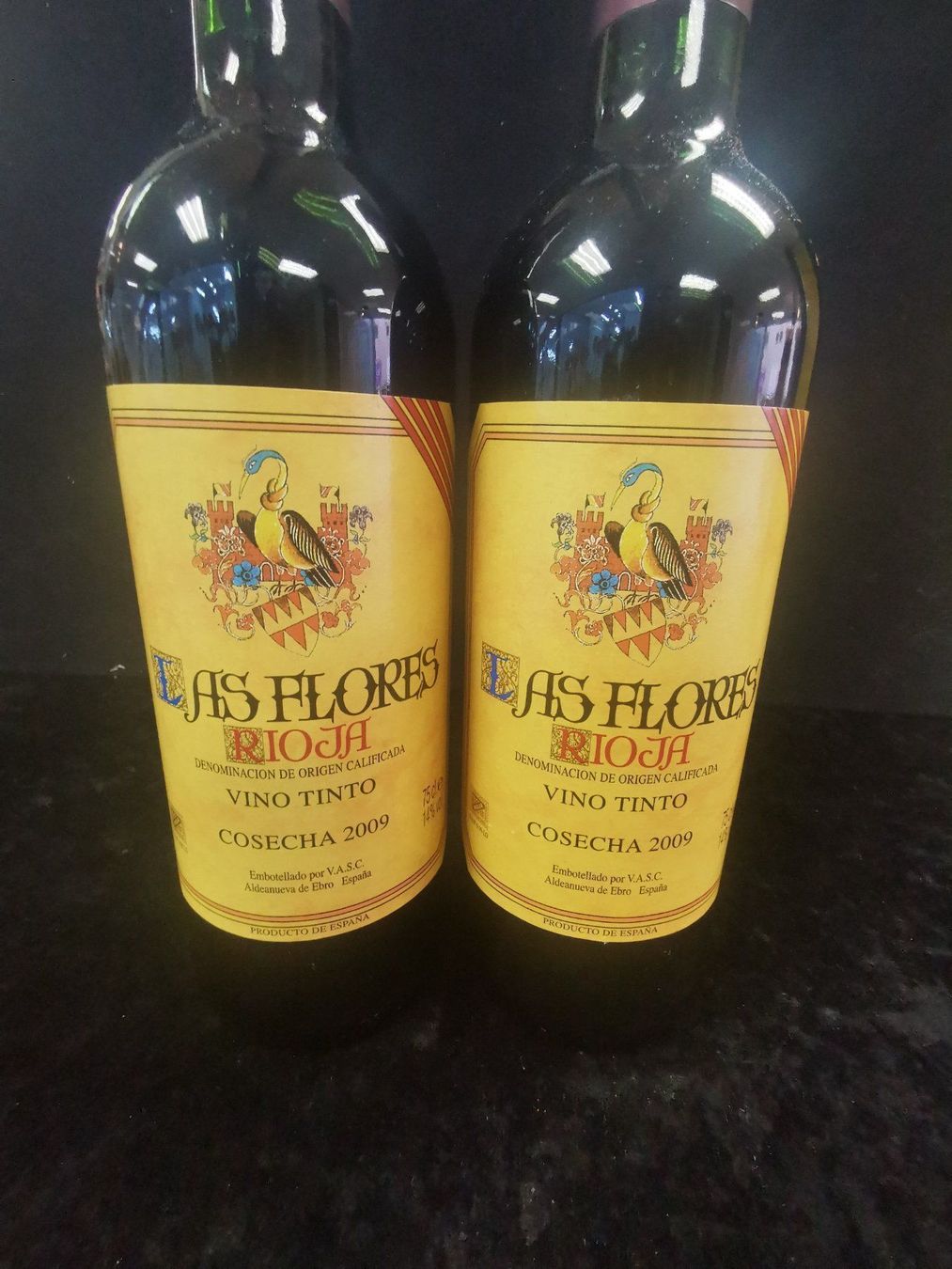 Wein: Lot de 2 LAS FLORES RIOJA 2009 – Neu (gemäss Beschreibung) aus Genève von Leboucheoreilles 2