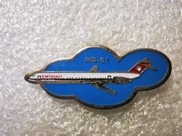 Ansteckpin 72: Flugzeug Swissair MD-81