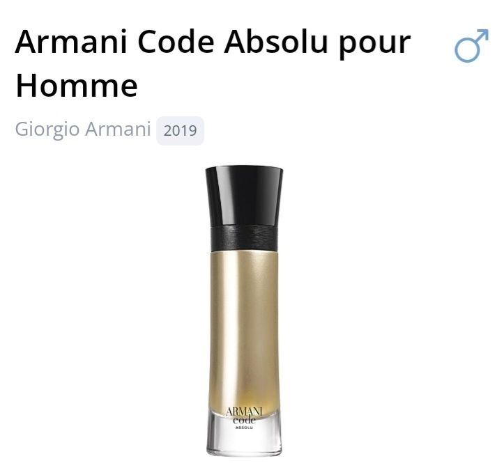 Armani Profumi & Eau de Toilette: ARMANI CODE ABSOLU FLAKON – Usato da St. Gallen venduto da CaliSunshine 2