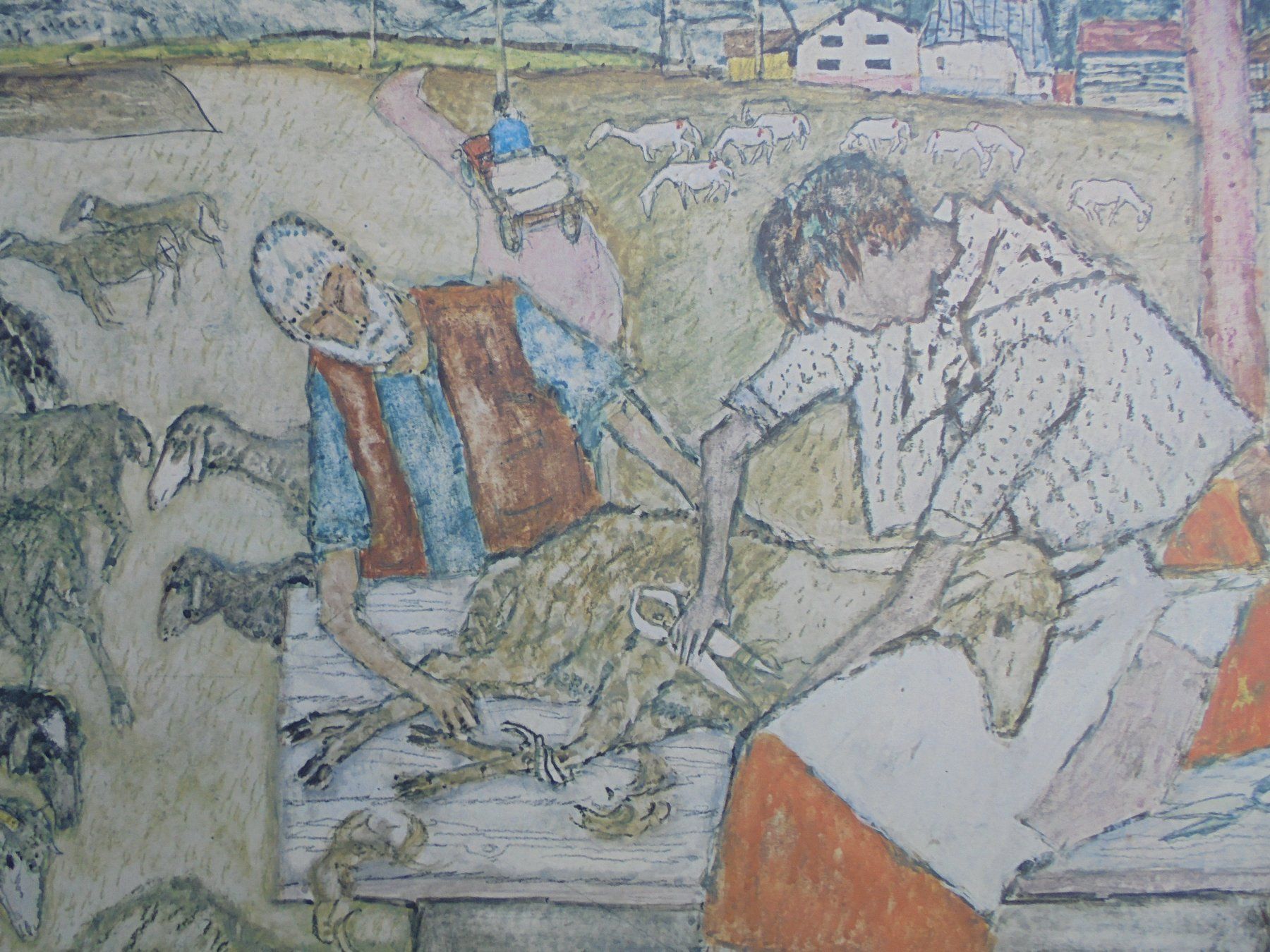 Grafica & Litografie: Schafschur A. Garigiet – Usato da Altstätten venduto da antikundart 2