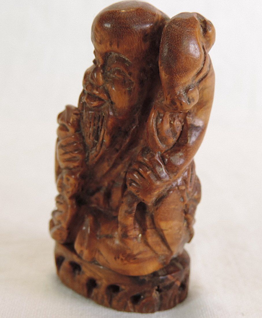 Figuren: Netsuke Schnitzfigur Figur aus Holz handgeschnitzt – Gebraucht aus Duggingen von doogbua 1