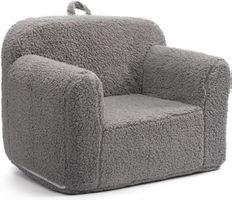 Kindersofa Schaumstoff Kindersessel Sherpa Grau weich