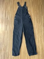 Schwarze Latzhose / Jeans-Overall – Gr. S