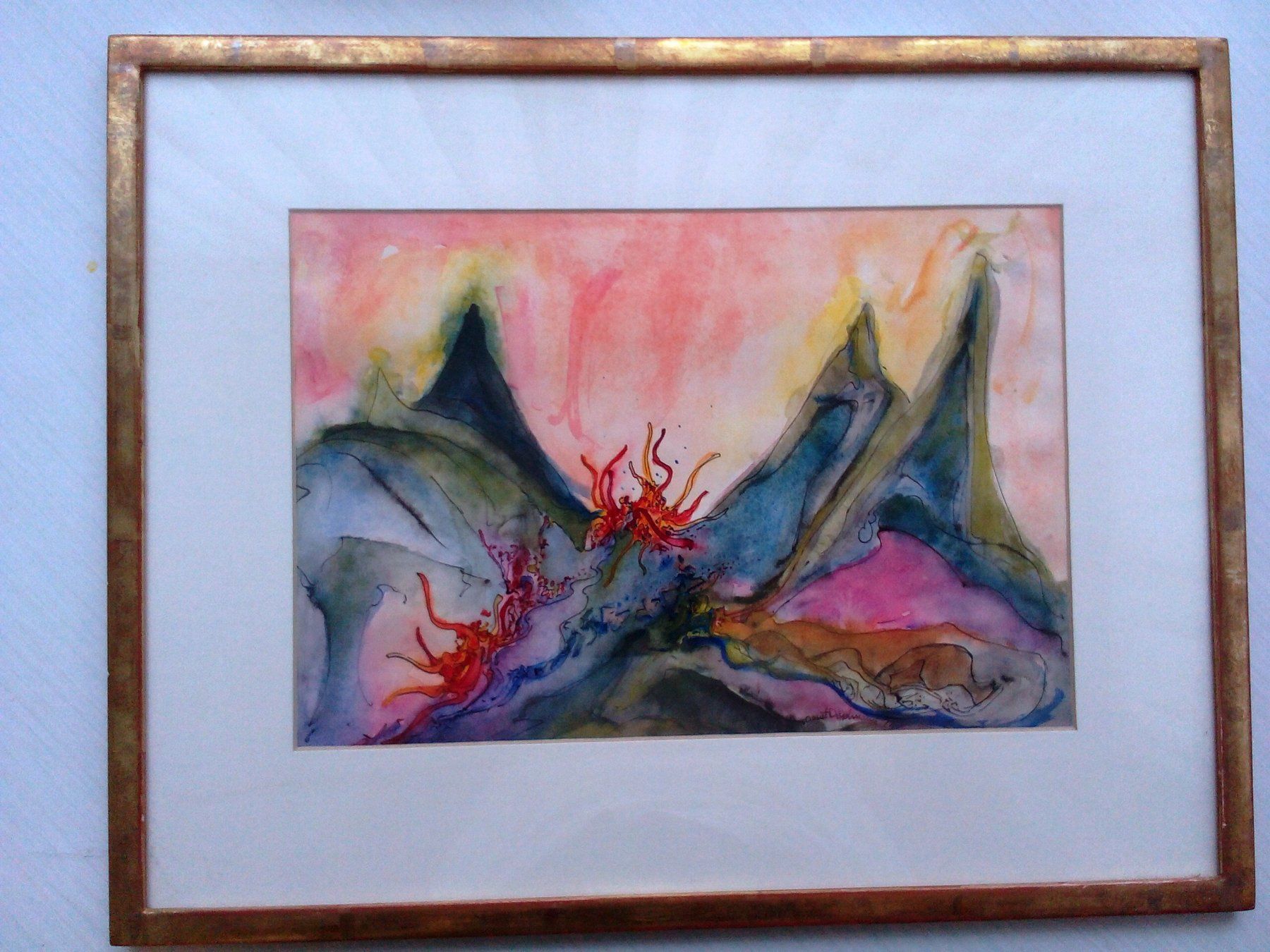 Dipinti: Daniel Diggelmann Aquarell Landschaft signiert 1954 – Nuovo (secondo la descrizione) da zurich venduto da ARTMYART 1