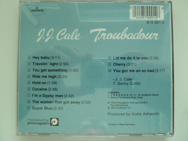 CDs: J.J. Cale - Troubadour – Gebraucht aus Au ZH von sikoku 2