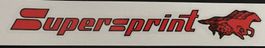 Supersprint Aufkleber Sticker ca. 19 x 2,5cm rot