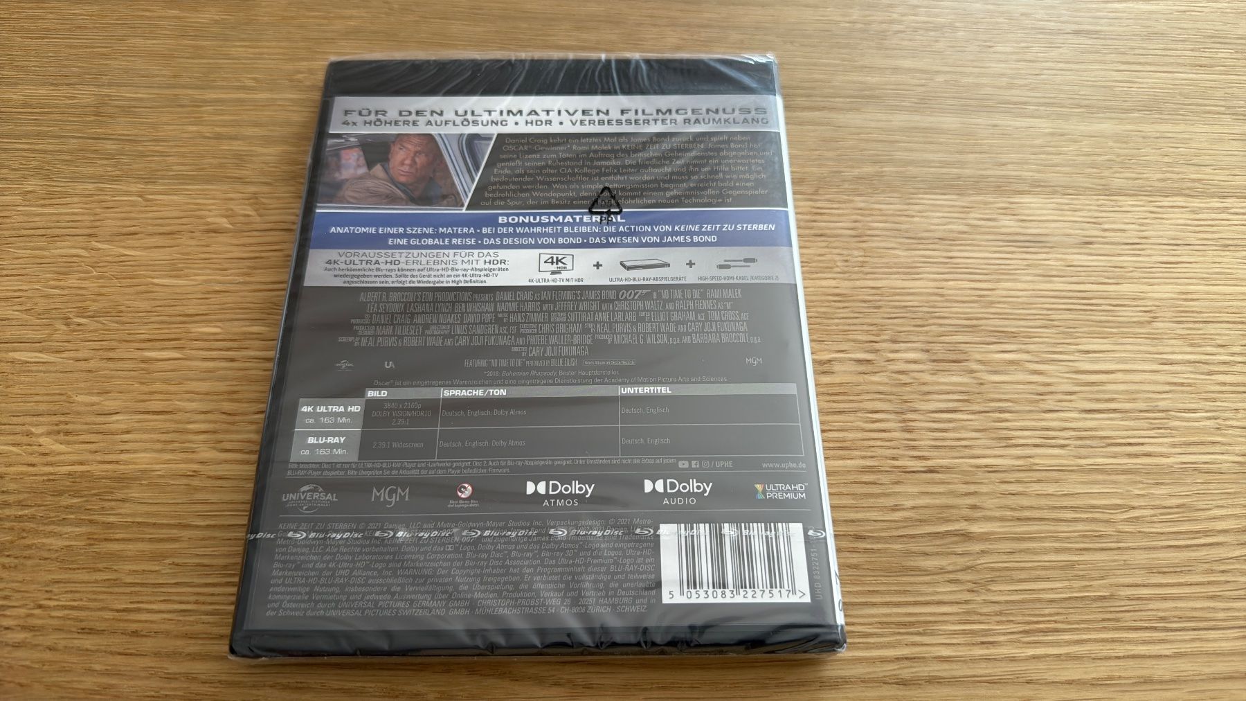 Tutti i DVDs: James Bond: No Time To Die - 4K UHD Blu-Ray – Nuovo e nell'imballaggio originale da Wallisellen venduto da Art_Vendorlay 1