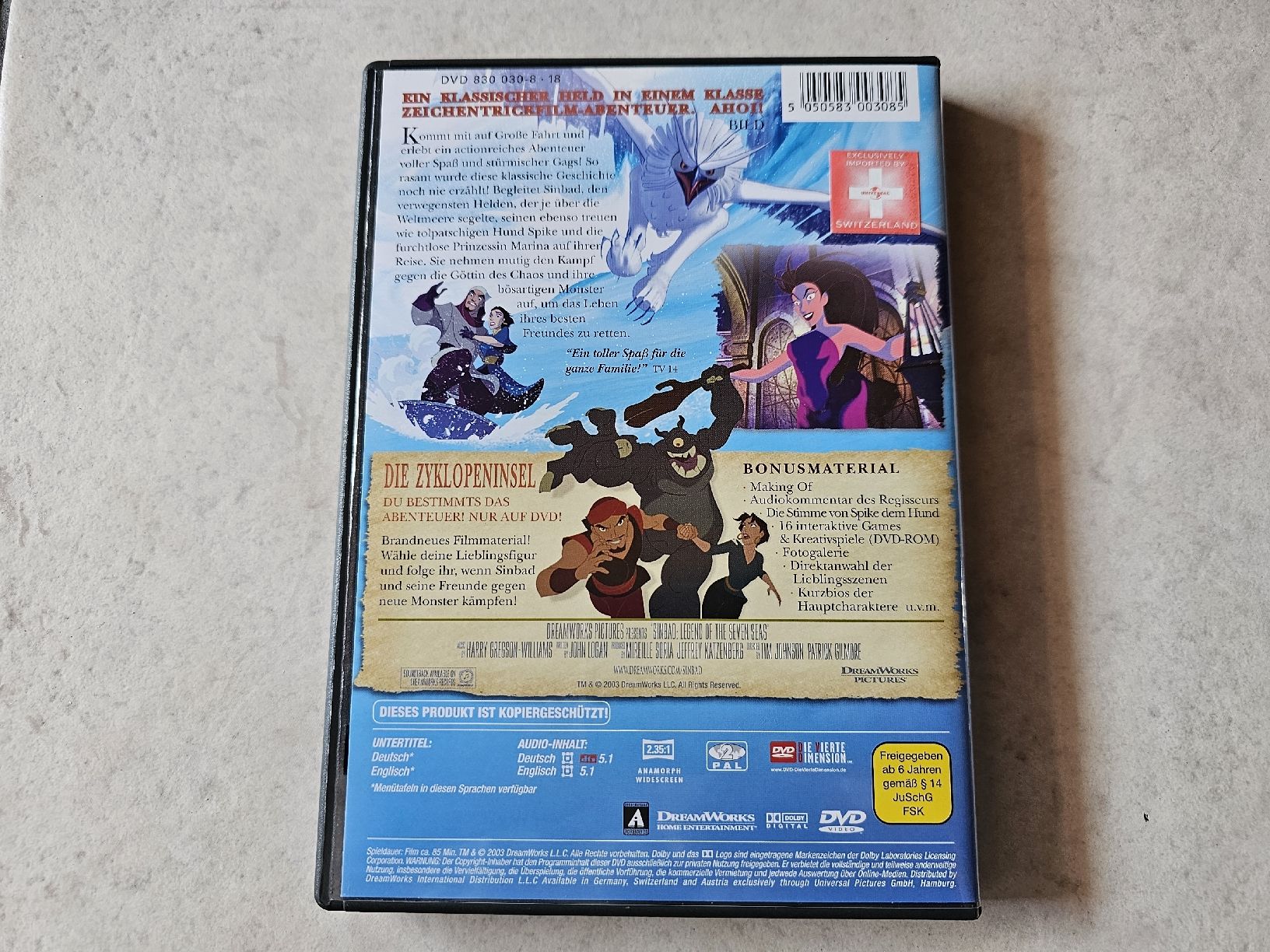 Tutti i DVDs: Sinbad  -  Der Herr der sieben Meere – Usato da Schneisingen venduto da backstore24 1