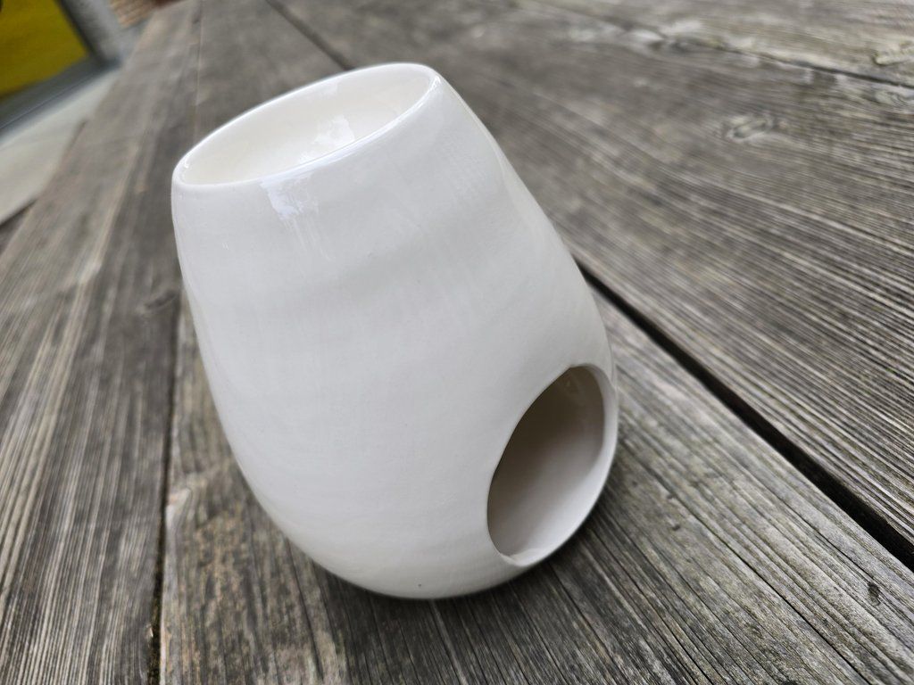 Diffusori di oli essenziali: Keramik: weisse Duftlampe, Aromalicht – Nuovo e nell'imballaggio originale da Romanshorn venduto da Rachacha