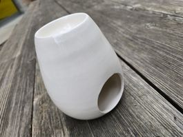 Keramik: weisse Duftlampe, Aromalicht