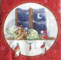 Serviette sleeping friends (w431) 2Stk.