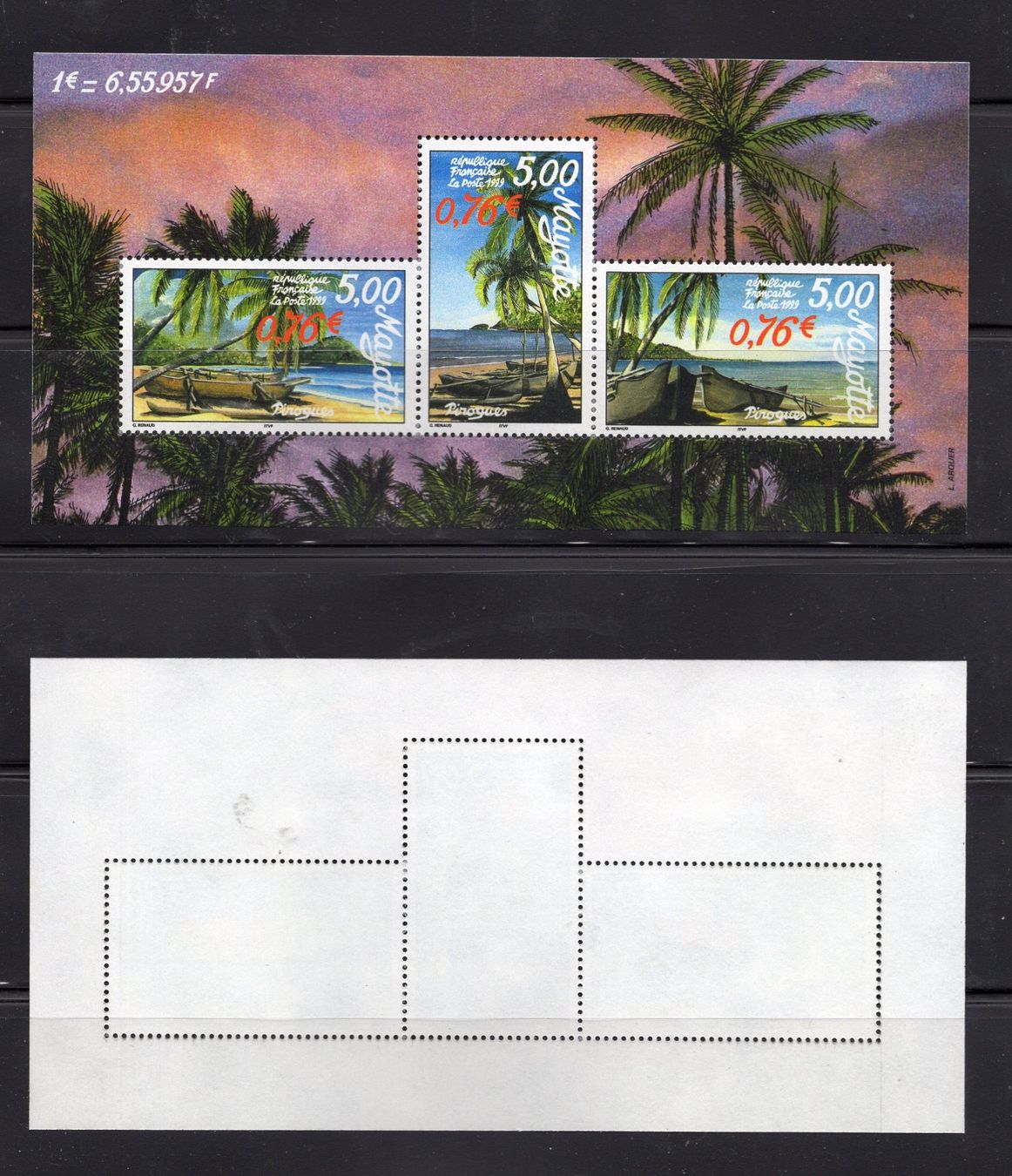 Alle Briefmarken: R5081  /  MAYOTTE 1999 bloc neuf XX – Neu (gemäss Beschreibung) aus Ste-Croix von MONT-TAGNAC