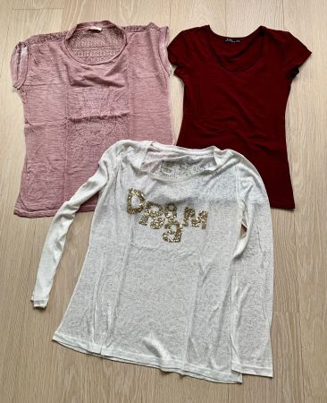 3 Damen T-Shirts Set, Gr. M/L