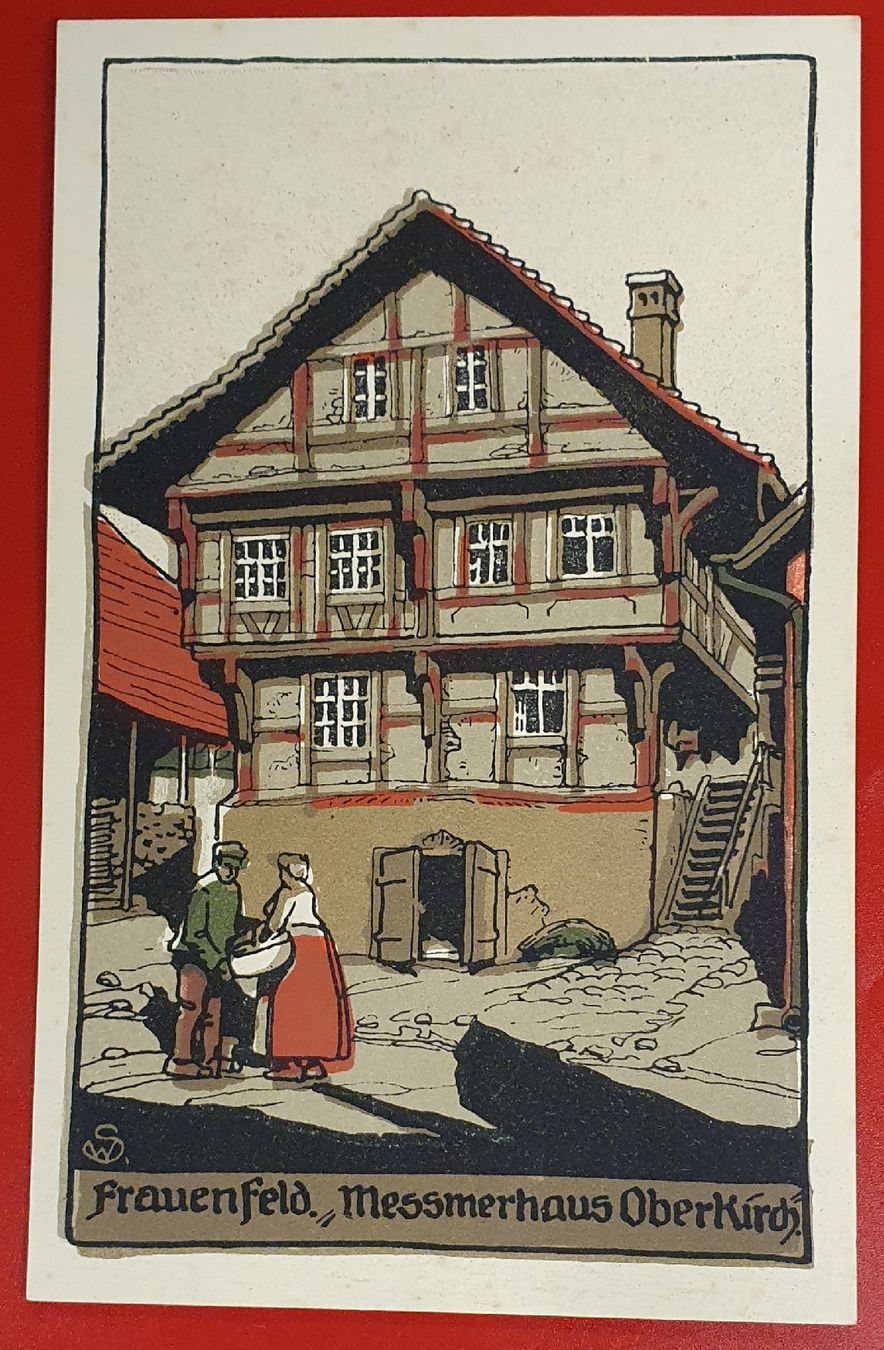 Cartoline postali: Frauenfeld  - 6 Künstler-Stein-Zeichnungen – Usato da Kreuzlingen venduto da Rschweiz1 4