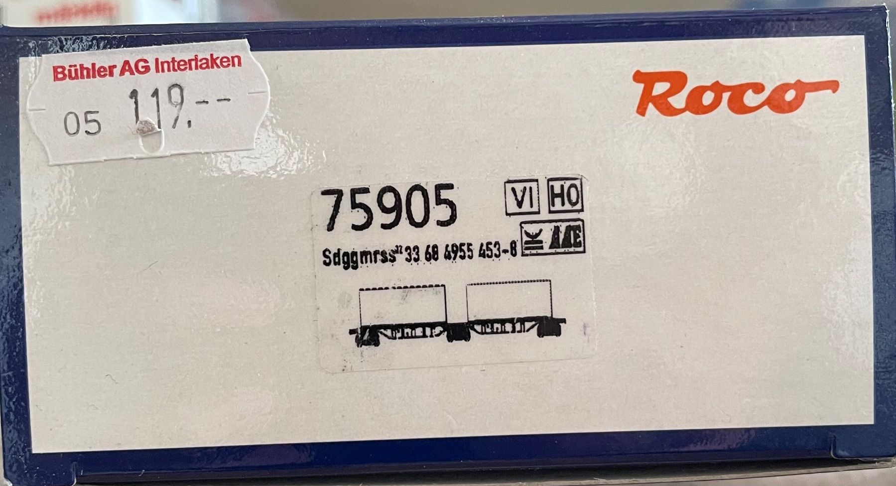 Roco Modellini di ferrovie: Roco 75905 Doppeltaschenwagen "LKW Walter" – Usato da Blumenstein venduto da Ritschi 4
