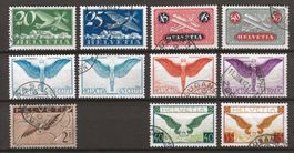 1933 - 37 : Flugpost Nr. F4z - F15z + F10za : KP 795.--