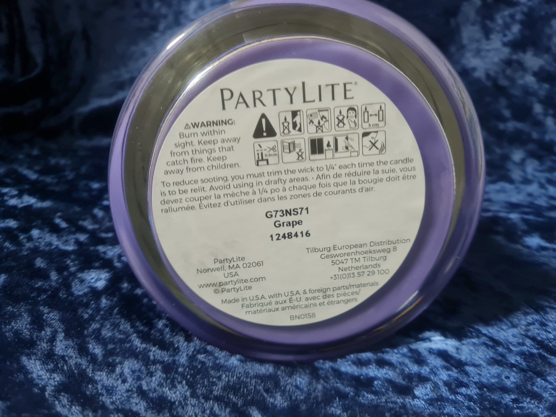 Partylite Candele: PartyLite - 3-Docht-Glas Grape – Nuovo e nell'imballaggio originale da Othmarsingen venduto da Kleibai 2
