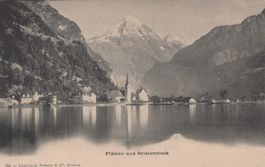 0096 Postkarte / Ansichtskarte - Flüelen mit Bristenhorn