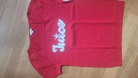Sommerpullover rot, kurzarm, Grösse L