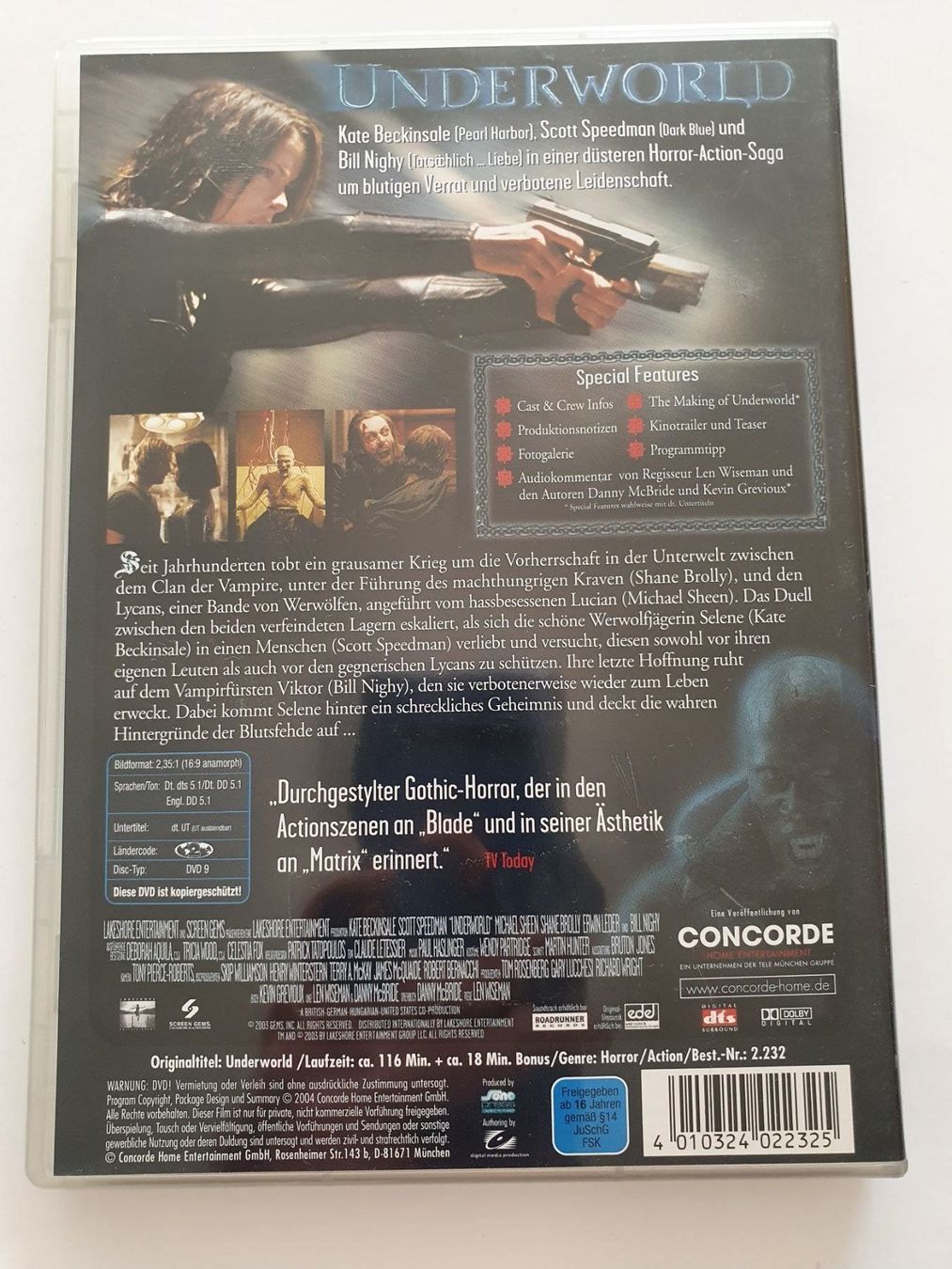 Tutti i DVDs: Underworld DVD – Usato da Oberdorf BL venduto da BaldenEagle 1