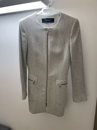 Hellgrauer Mantel - zara