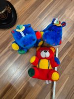 Bunte Stofftiere, neuwertig Retro Nilpferd Bär B8