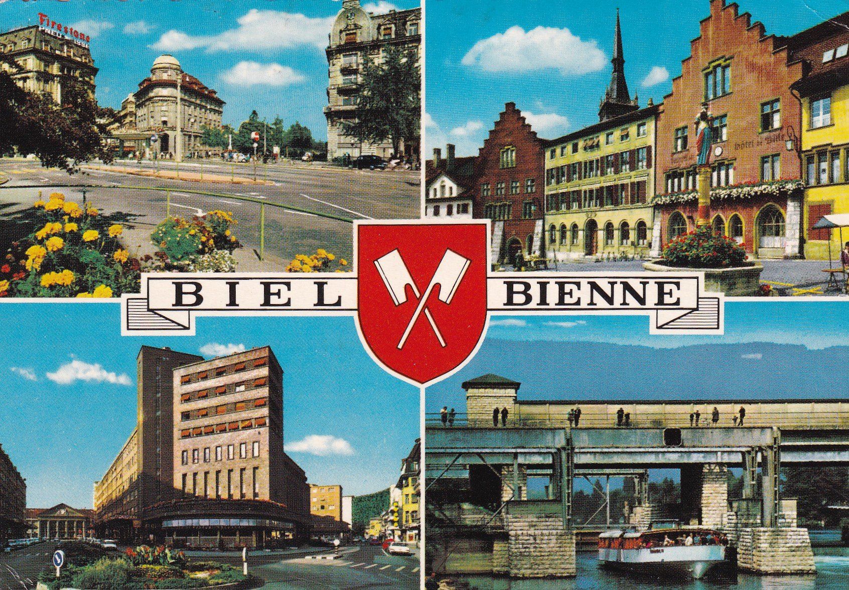 Ansichtskarten: Biel Bienne Multivues – Gebraucht aus Cormoret von Pascalll2001
