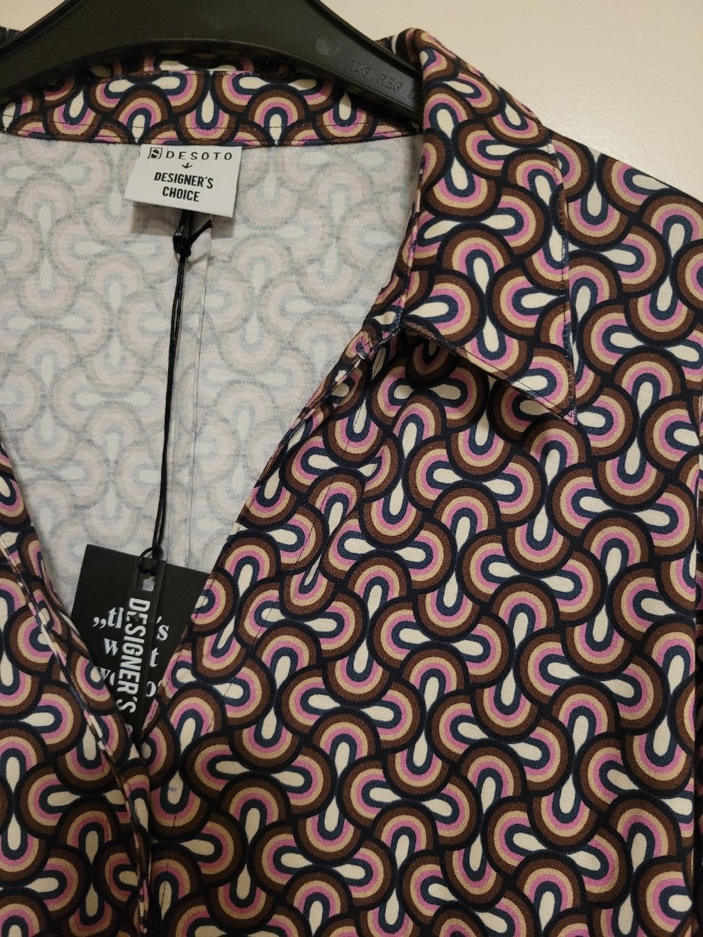 Blusen: desoto bluse, muster, rosa/braun, gr.42, neu – Neu und originalverpackt aus Luzern von Ami-be 1