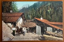 Gryon - Scierie de Solchez - Belle carte ancienne