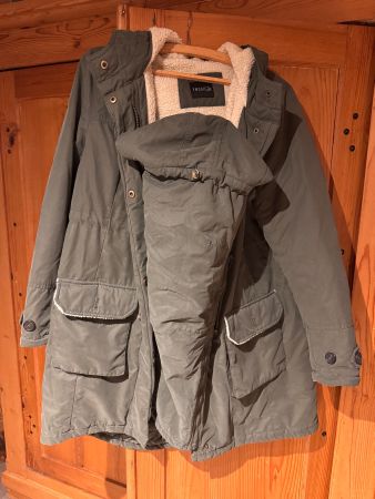 Winter Umstandsjacke Yessica grün mit Trageeinsatz gebraucht