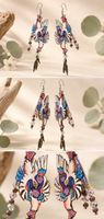 Boucles artistiques “ oiseaux et perles”