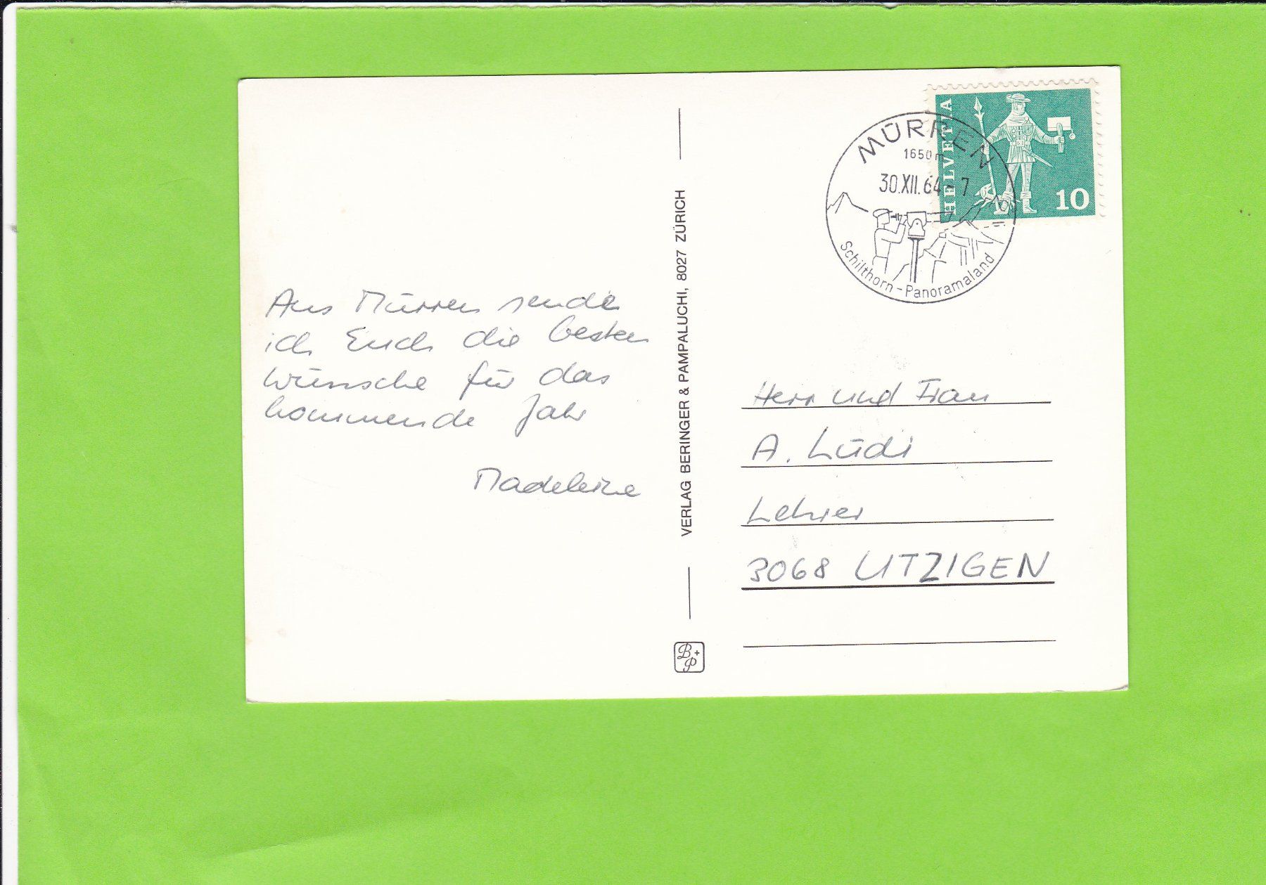 Cartoline postali: Mürren-Skigelände – Usato da St. Peterzell venduto da neckertal 1