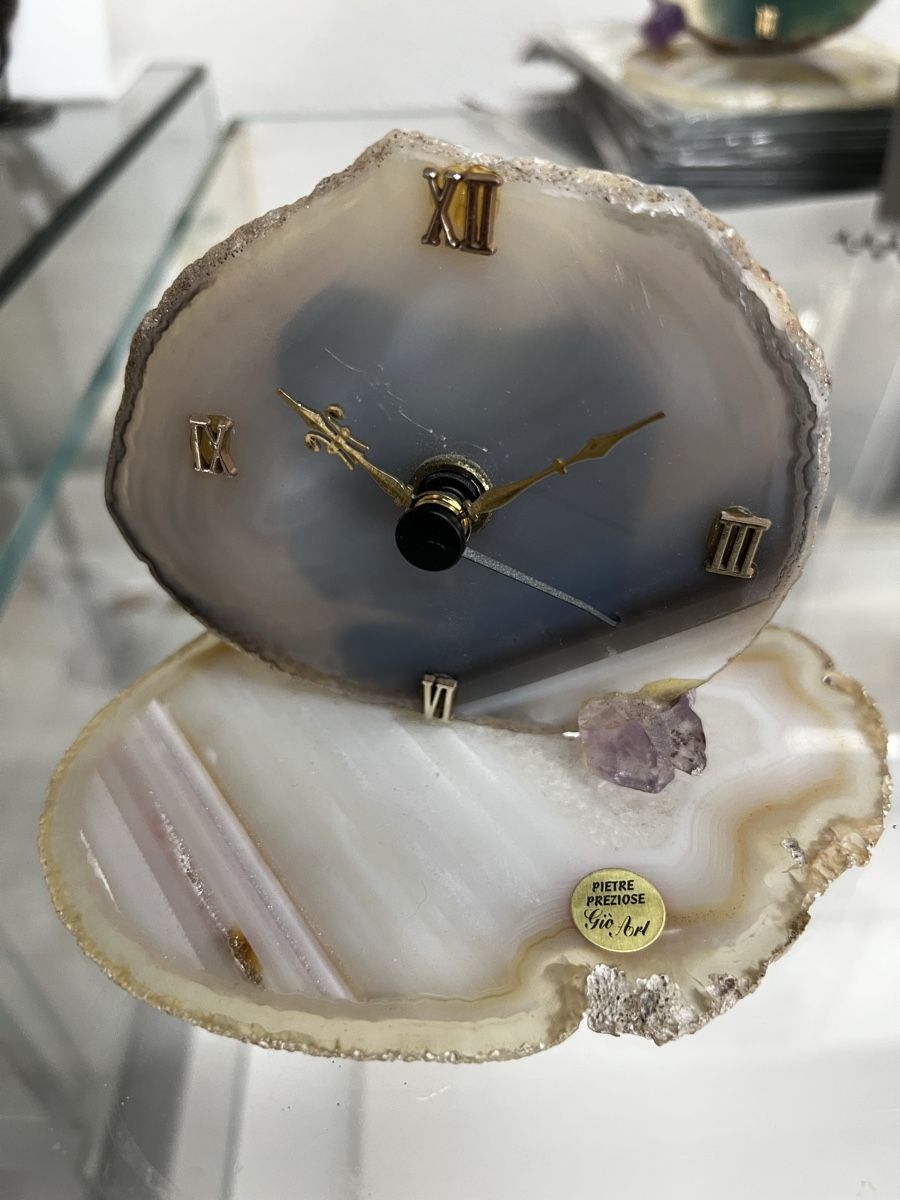 Orologi da terra & Orologi da parete: Achat-Tischuhr mit Amethyst – Usato da Winterthur venduto da gue_yf9d