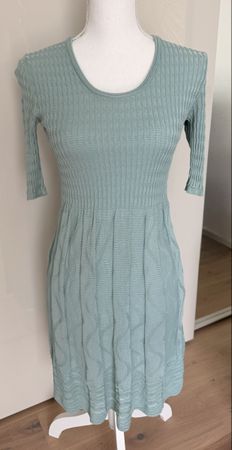 Missoni Strickkleid *hellblau* kurze Arme Gr XS/34