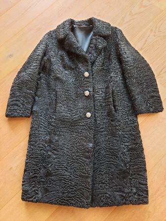 Swakara Persianer Mantel schwarz, Grösse 40
