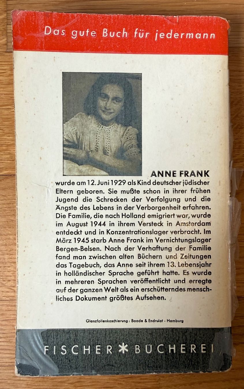 Libri: Buch - Das Tagebuch der Anne Frank – Usato da Ostermundigen venduto da airline-trolley 1