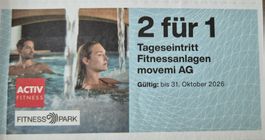 2 for 1 Tageseintritt Fitnesspark / Active Fitness