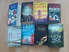 8 Bücher Krimi Thriller