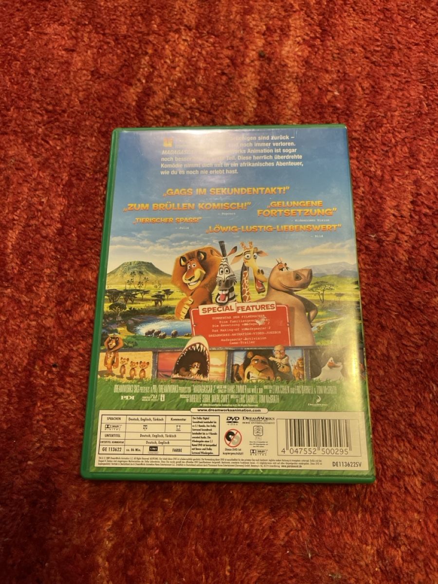 Alle DVDs: Madagascar 2 DVD - Tierisch Starker Trickfilmspass! – Gebraucht aus Unterkulm von AnoliOccasion 2