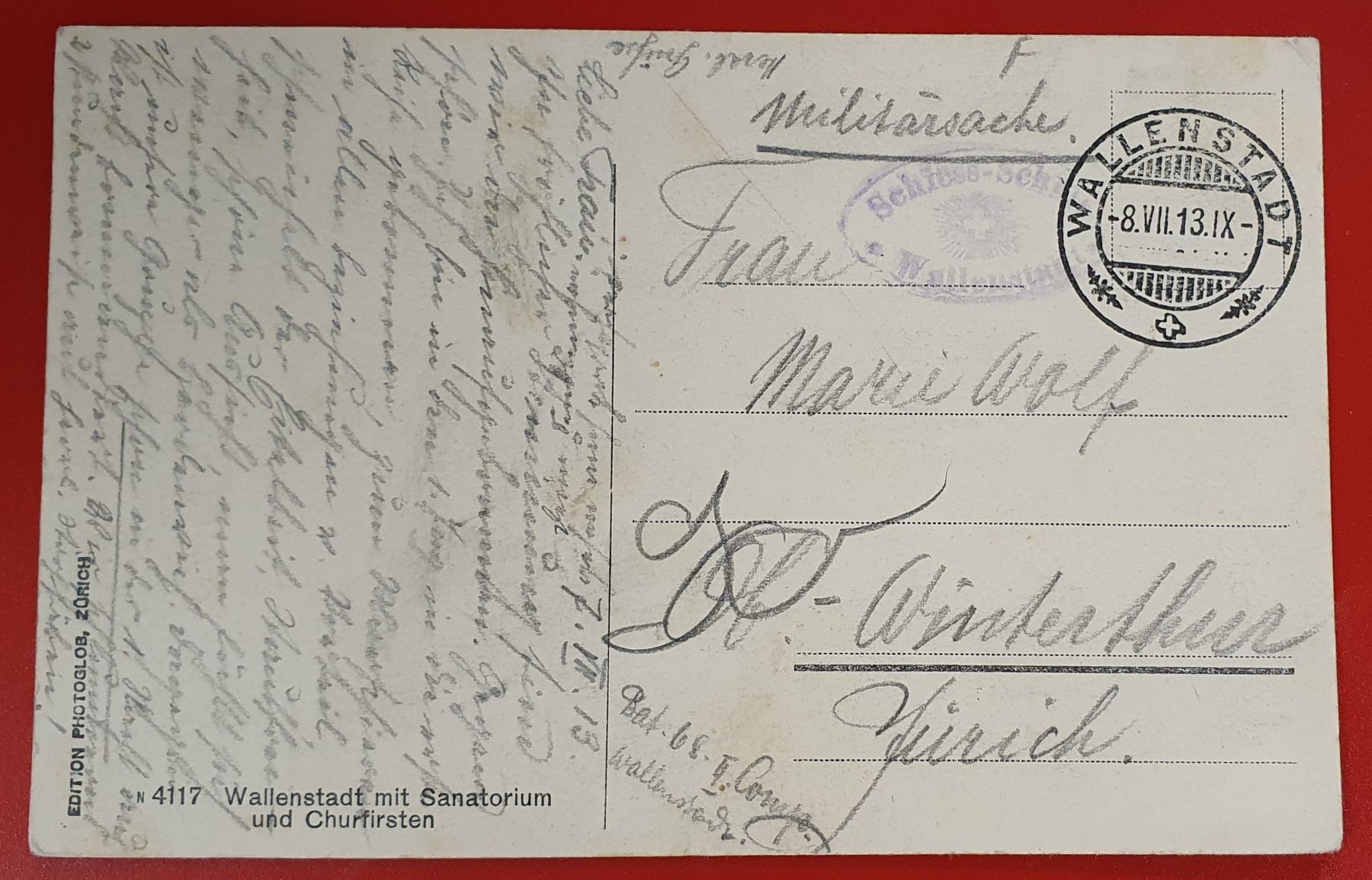Cartoline postali: Wallenstadt 1913 – Usato da Kreuzlingen venduto da Rschweiz1 1