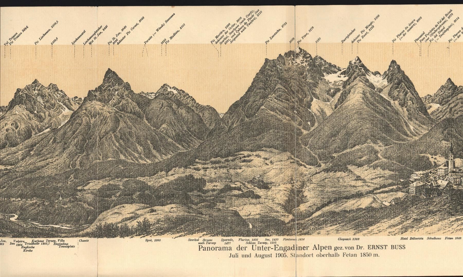 Gravures: Unterengadin  Panorama – D'occasion à Rafz par Helvet32