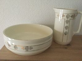2-teilige Waschgarnitur Goldrand
