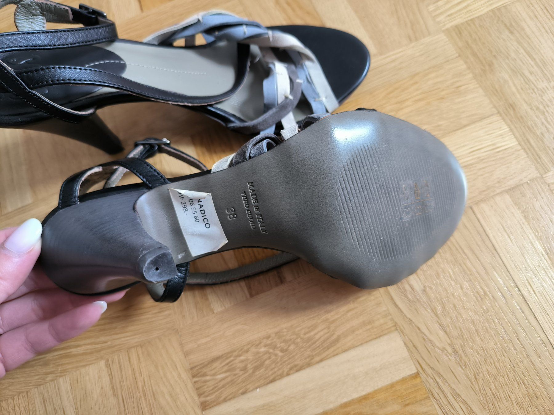 Scarpe da donna: IXOS Design-Sandalen - 38 - in Flecht-Optik // Echtleder – Nuovo (secondo la descrizione) da Thalwil venduto da VitaMini 4