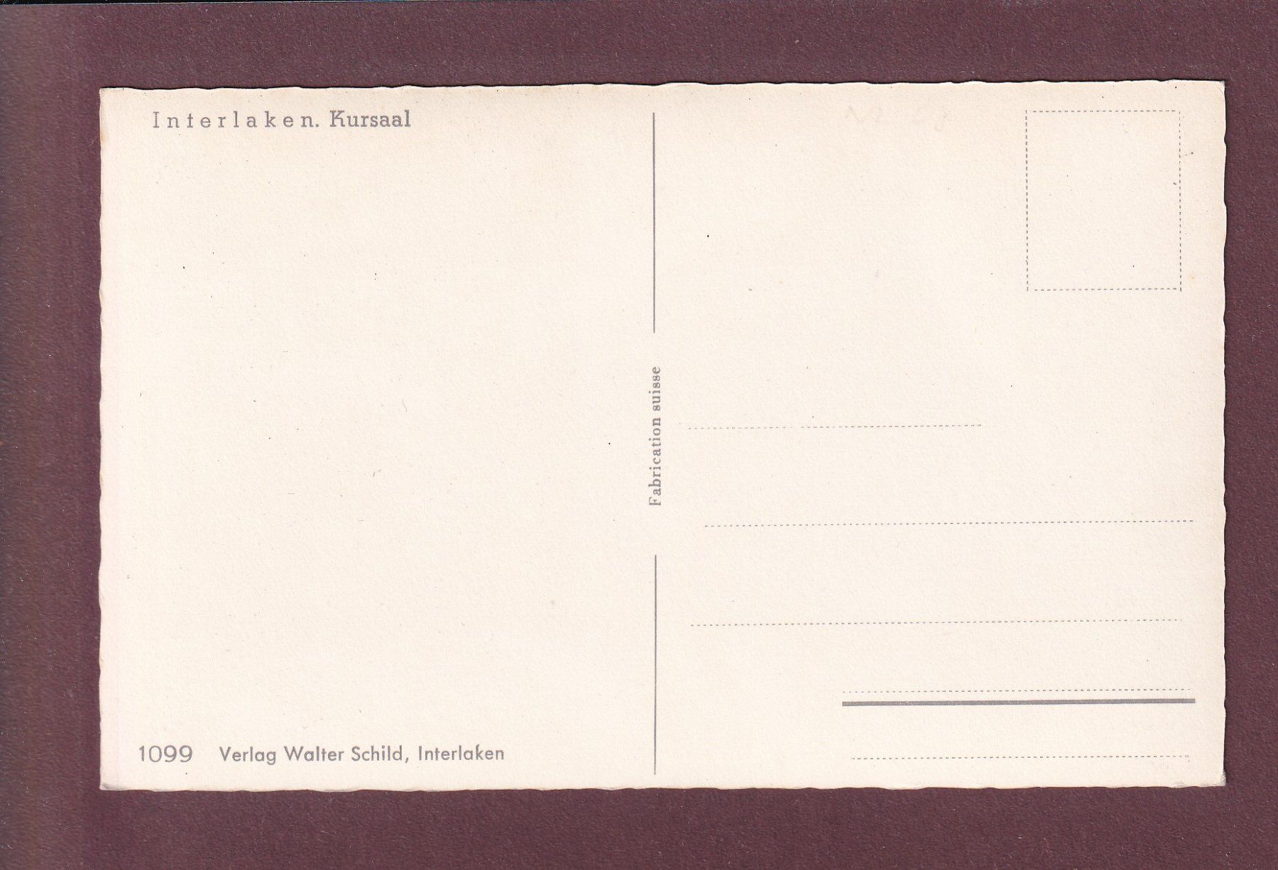 Cartoline postali: INTERLAKEN - Kursaal – Usato da Pully venduto da nicecards 1