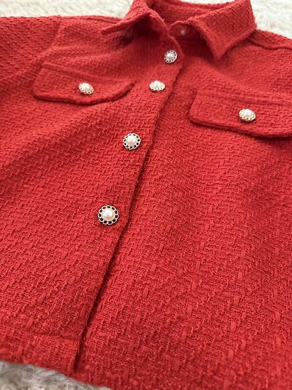 Vestes: Rote Bouclé-Jacke – D'occasion à Zwingen par KatjaM 1