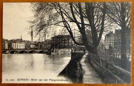 Zürich - Blick von der Platzpromenade 1906