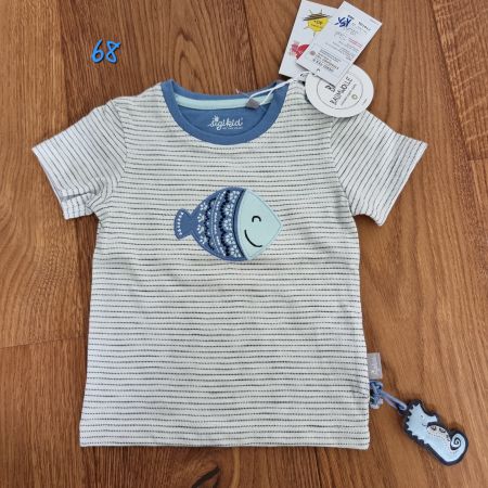 Sigikid T-Shirt Gr. 68 mit Fisch-Applikation, neu
