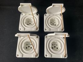 4 Stück Feller NUP Steckdose 1xT25 mit Deckel IP 55
