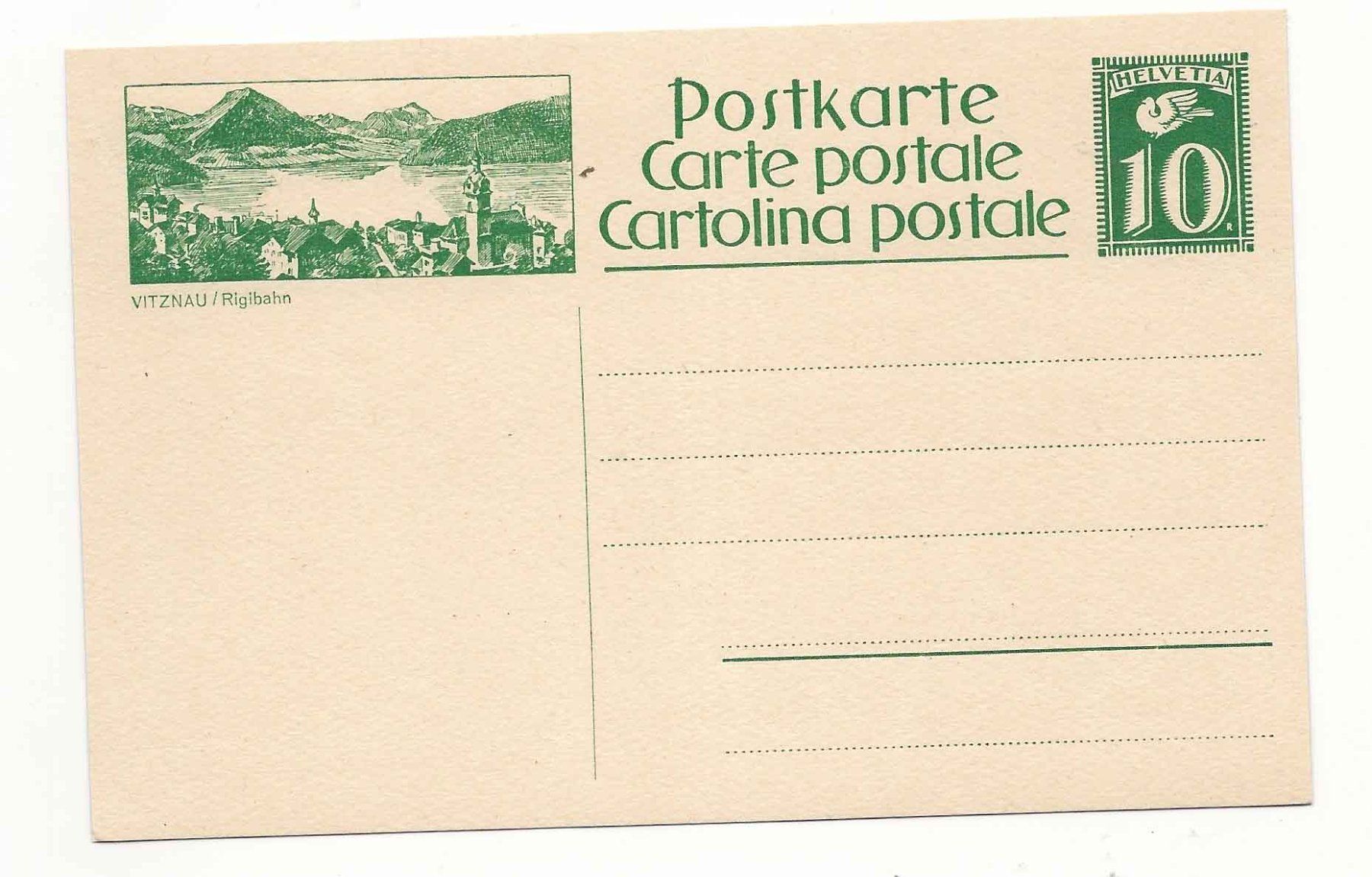 Tutti i francobolli: Bildpostkarte Vitznau /  Rigibahn cs – Usato da Aarau venduto da fussball-fussball